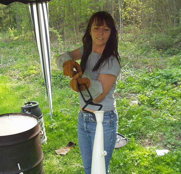 Photo Of Silvia Mc Loughlin Working With Ceramic