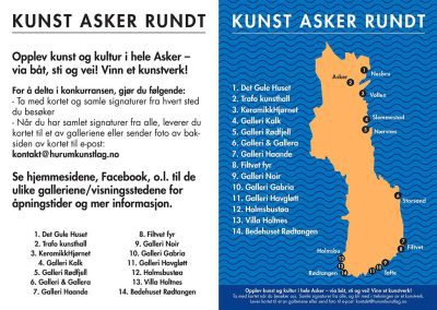 Poster Advertisement Kunst Asker Rundt info